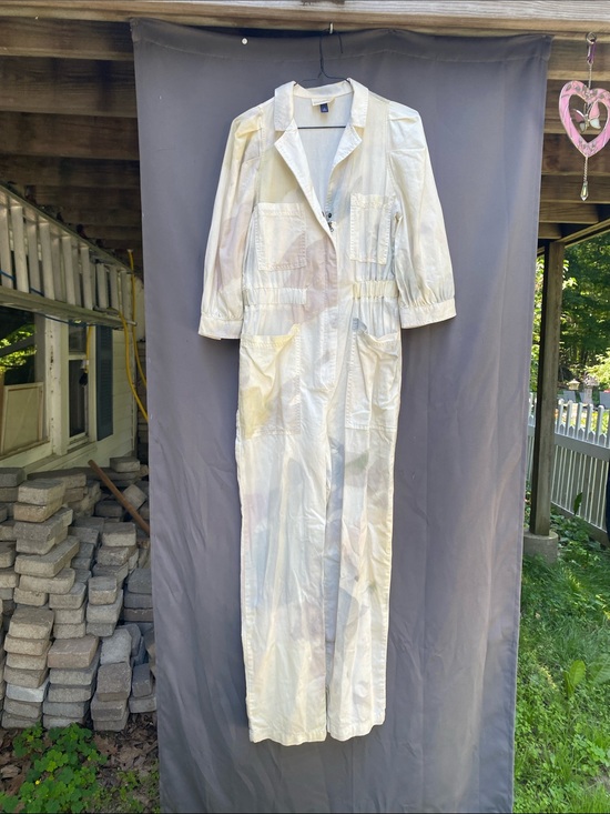 Universal Thread Pants - Universal Thread Cream Utility Long Jumpsuit with Patch Pockets